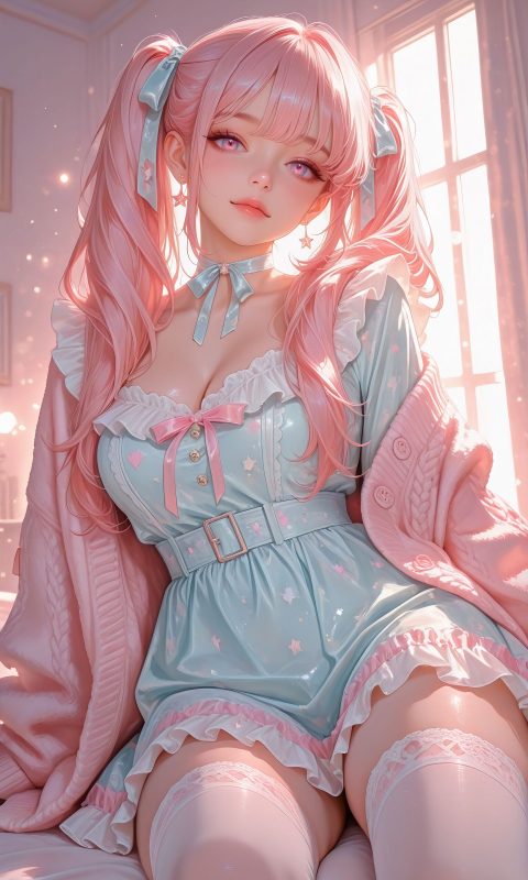 甜美少女系列 二次元 美女 粉色发 高清 - 语可次元 - 二次元美图写真海量资源分享