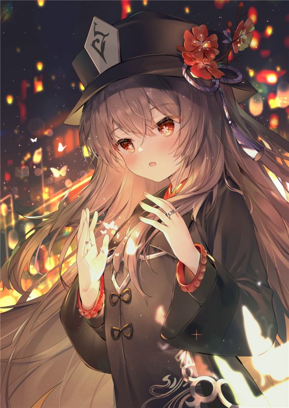 原神胡桃4K8K超清壁纸立绘p站pixiv原画插画海报画集 - 语可次元 - 二次元美图写真海量免费4K壁纸资源分享