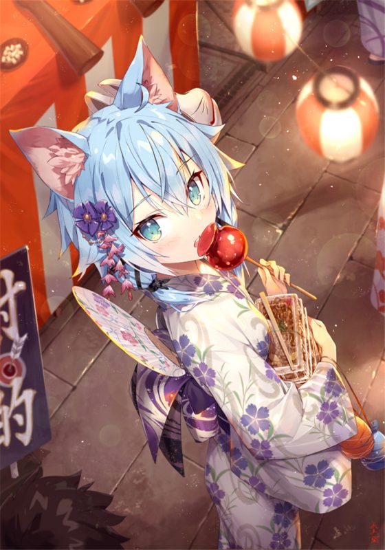 动漫萌系兽耳少女图集原画插画高清壁纸图片素材图包合集美术资料 - 语可次元 - 二次元美图写真海量资源分享